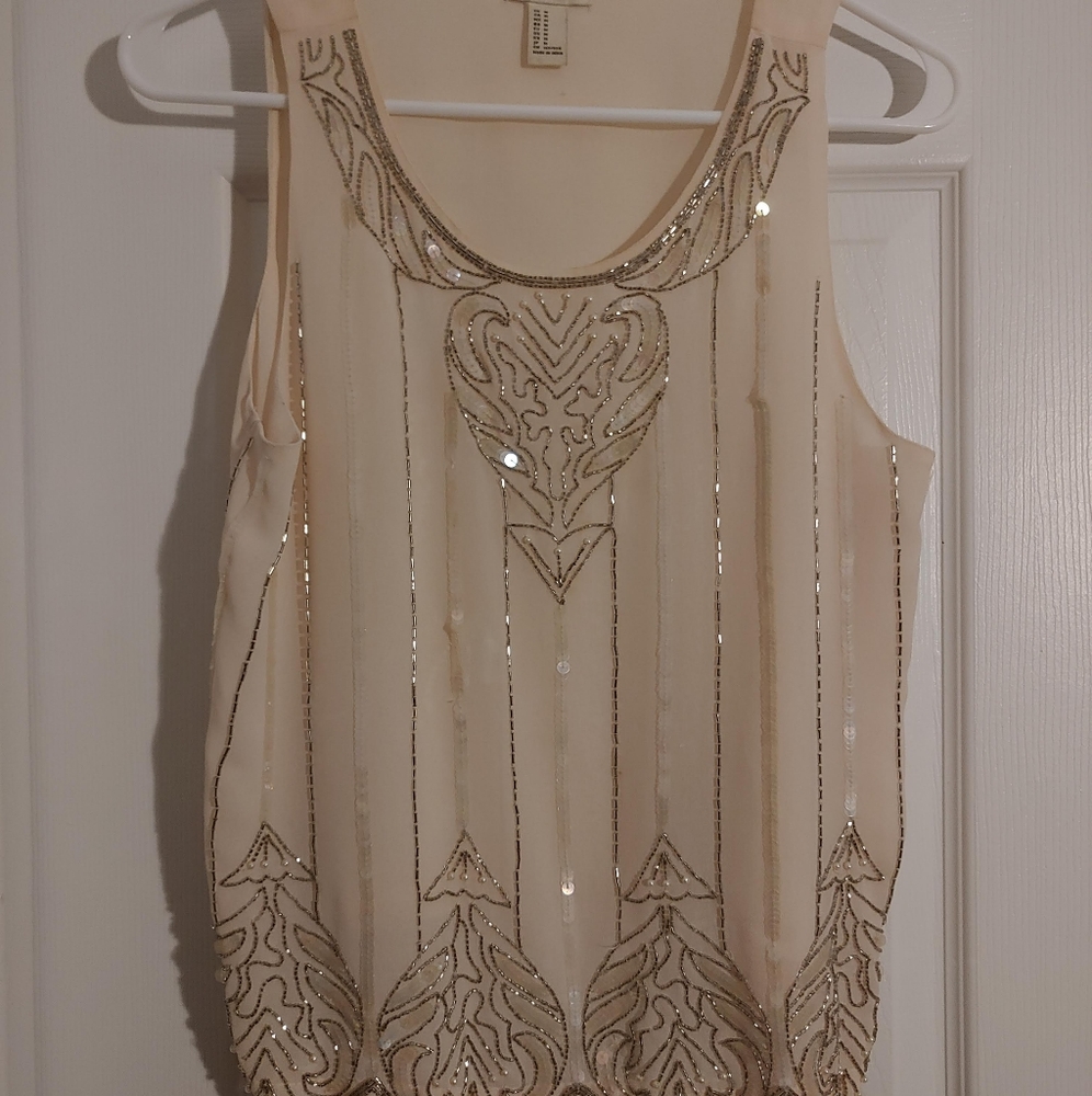 Unique Beaded 1920s-style blouse